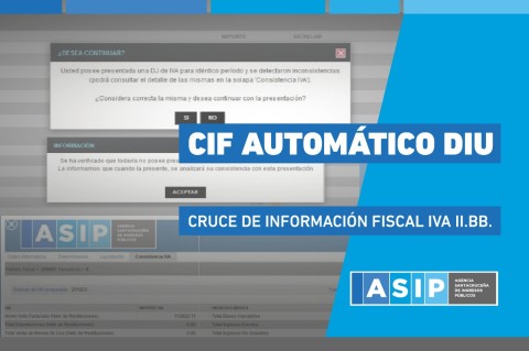 ASIP INFORMO SOBRE NUEVO CRUCE AUTOMÁTICO DE INFORMACIÓN FISCAL EN DECLARACIONES JURADAS A PARTIR DE DICIEMBRE 2018