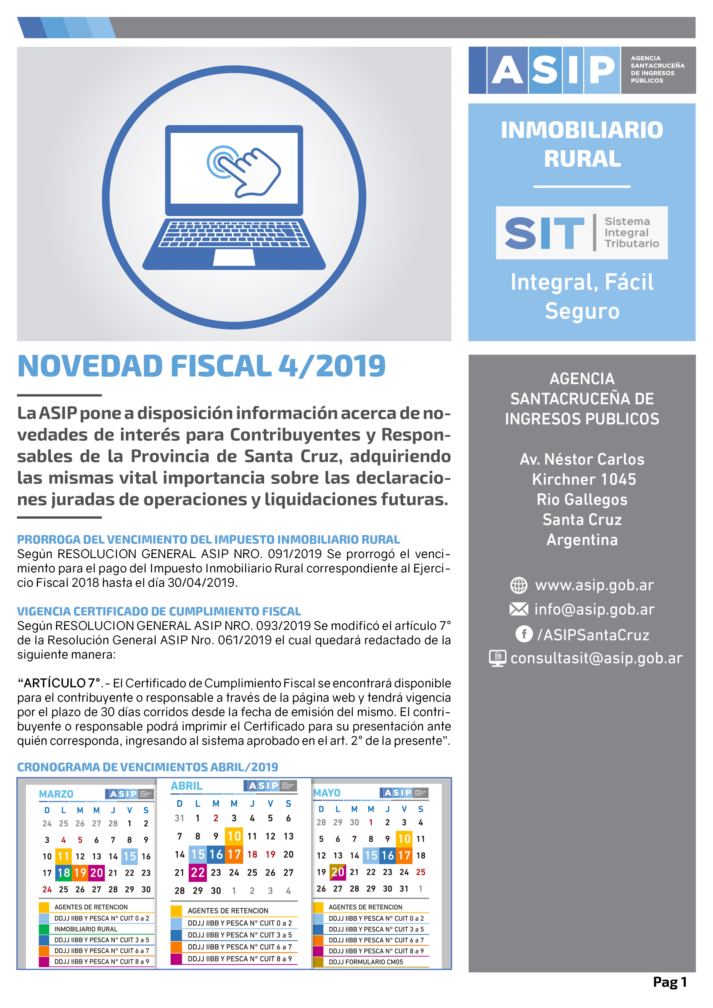 Alerta Fiscal ASIP 4-2019