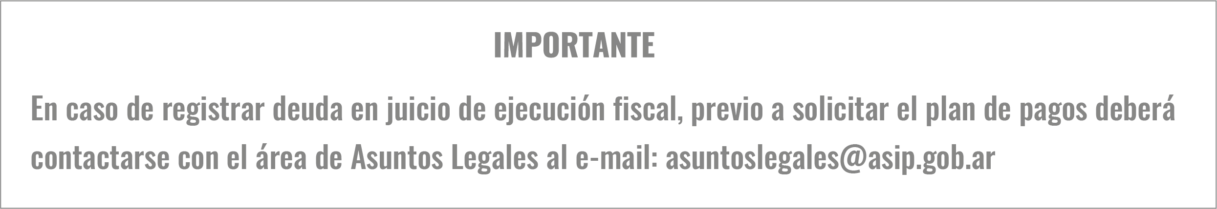 Recuadro Importante LEGALES